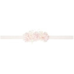 bandeau bébé fille à fleur rose pale